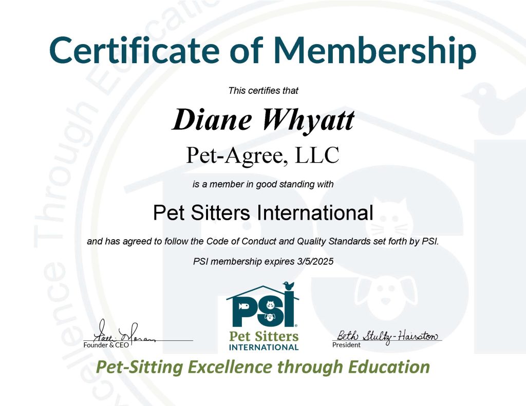 PSI member certificate